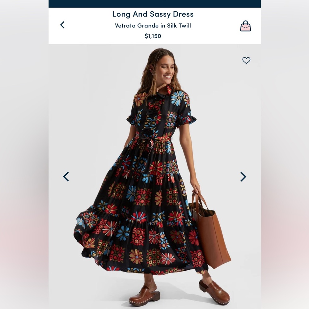 La Doublej dress / Long and Sassy dress Vetrata Grande in Silk Twill